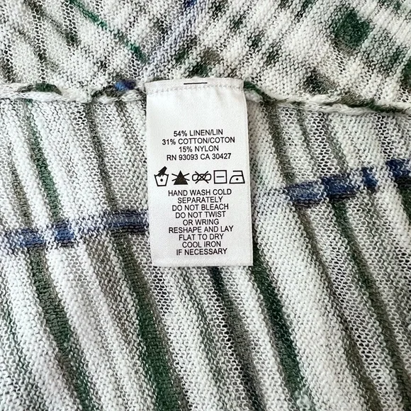 NIC + ZOE Lightweight Linen Blend Open Front Boho Duster Size L - Picture 12 of 13